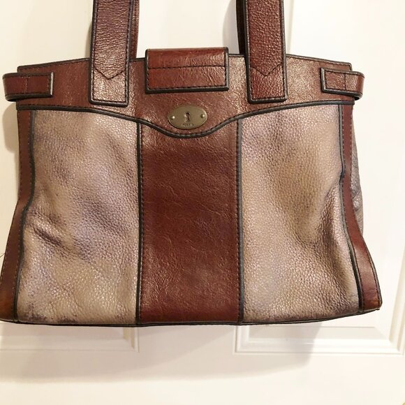 Fossil Long Live Vintage 1954 Bag/Satchel in brown/pewter - Picture 4 of 12